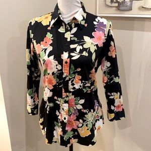Ralph Lauren flower button down top